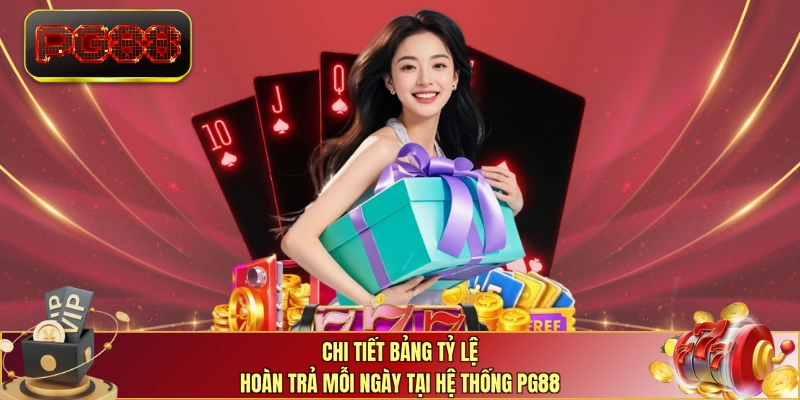 Chi tiết bảng tỷ lệ hoàn trả mỗi ngày tại hệ thống PG88